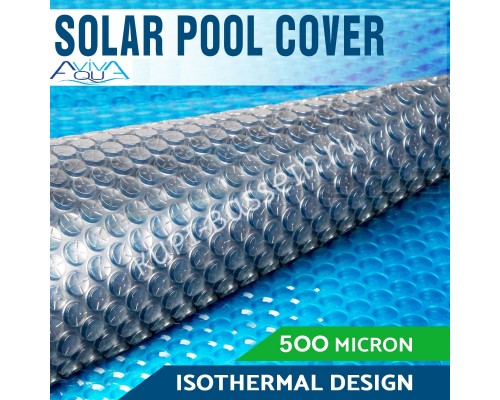 Солярное покрытие Aquaviva Platinum Bubbles для бассейна серебро/голубой (6x30 м, 500 мкм)