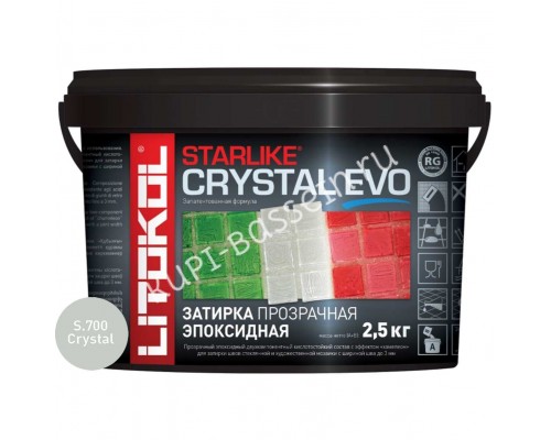 Затирочная смесь Litokol STARLIKE CRYSTAL EVO S.700, 2.5 кг для бассейна Затирочная смесь Litokol STARLIKE CRYSTAL EVO S.700, 2.5 кг для бассейна