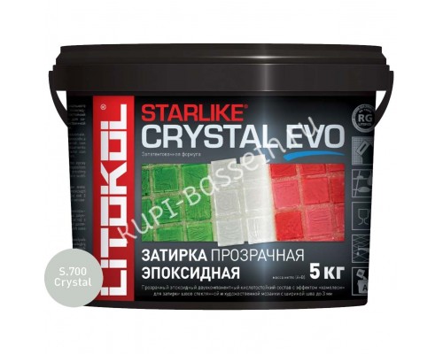 Затирочная смесь Litokol STARLIKE CRYSTAL EVO S.700, 5 кг для бассейна Затирочная смесь Litokol STARLIKE CRYSTAL EVO S.700, 5 кг для бассейна