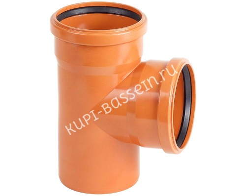 Тройник 87° НПВХ Aquaviva, d110 мм для бассейна