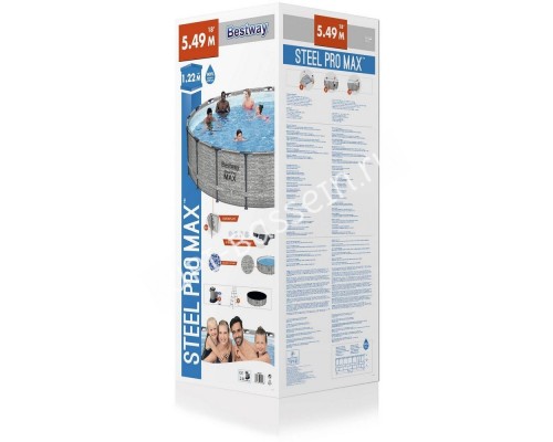 Каркасный бассейн Bestway Steel Pro 5618Y с фильтром и лестницей Каркасный бассейн Bestway Steel Pro 5618Y с фильтром и лестницей