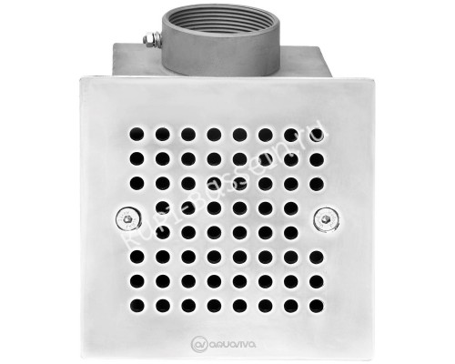Донный слив под бетон Aquaviva 2'', AISI 304 (150x150 мм) для бассейна