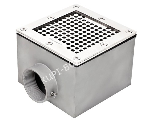 Донный слив под лайнер Aquaviva 2'', AISI 304 (150x150 мм) для бассейна