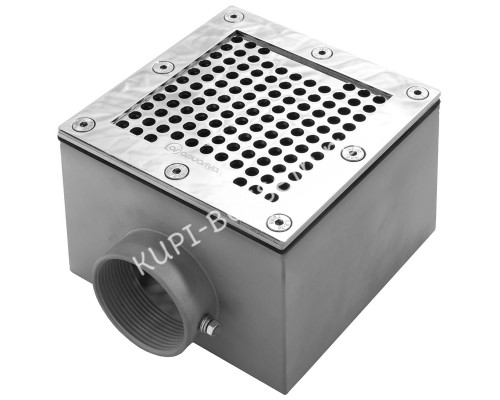 Донный слив под лайнер Aquaviva 2'', AISI 304 (150x150 мм) для бассейна