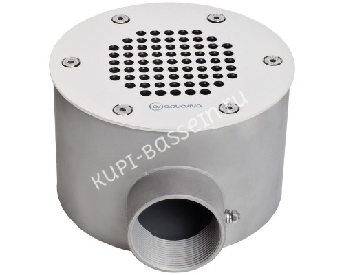 Донный слив под бетон Aquaviva 2'', AISI 304 (D165 мм) для бассейна