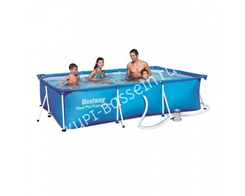 Каркасный бассейн Bestway Steel Pro 56411 (300х201х66) для вашего сада Каркасный бассейн Bestway Steel Pro 56411 (300х201х66) для вашего сада