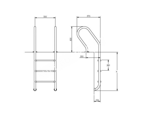 Лестница для бассейна Hayward MXI2HF Mixta (2 ступени) для вашего комфорта Лестница для бассейна Hayward MXI2HF Mixta (2 ступени) для вашего комфорта