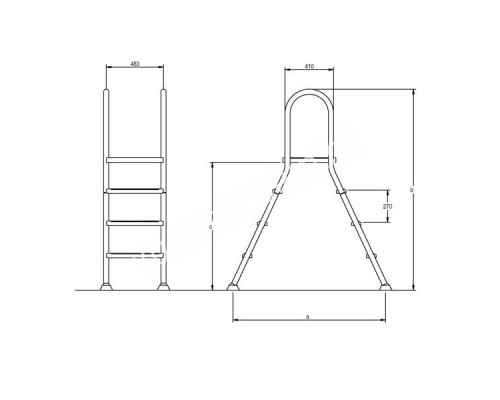 Лестница Hayward EEP4HF для наземных бассейнов 4cт ABS AISI-304 для бассейна Лестница Hayward EEP4HF для наземных бассейнов 4cт ABS AISI-304 для бассейна