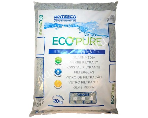 Песок стеклянный Waterco EcoPure 0.5-1.0 мм (20 кг) Песок стеклянный Waterco EcoPure 0.5-1.0 мм (20 кг)