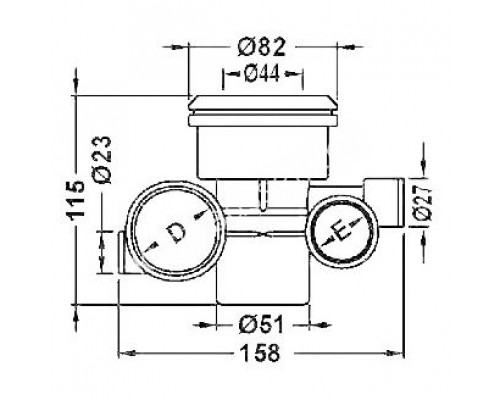 Проход Aquaviva под гидромассажную форсунку EM0031
