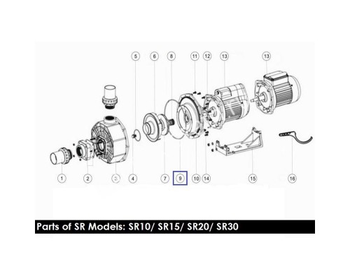 Резиновая прокладка к фланцу Aquaviva SB/SR 02011093 для бассейна
