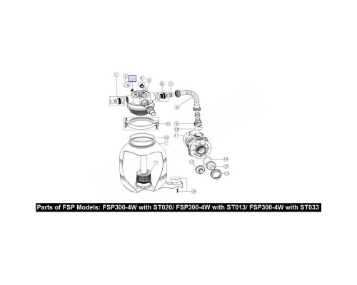 Крепление/заглушка для манометра Aquaviva 01111048