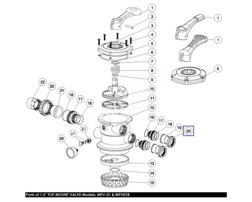 Накидная гайка Aquaviva 1.5" белая (01051014)