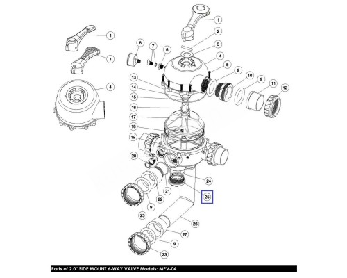 Боковая вентильная заглушка AquaViva 2,0" черная (01013101)