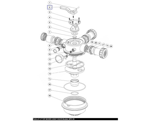 Ручка 4-х поз. вентиля Aquaviva 1.5" (01013036)