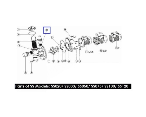 Резинка уплотнительная под муфту накидную для насосов Aquaviva серии SS/SD (2011104)