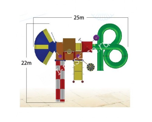 Комплекс водных горок Arihant WAPS 6B (20.0х16.0 м)