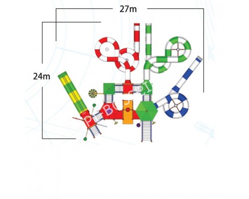 Комплекс водных горок Arihant WAPS 7A (27.0х24.0 м)