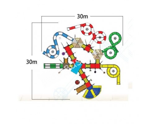 Комплекс водных горок Arihant WAPS 10А (30.0х30.0 м)