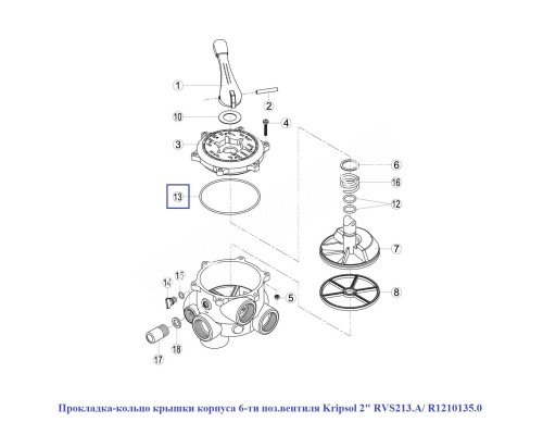 Прокладка-кольцо Kripsol 2" для крышки корпуса вентиля для бассейна