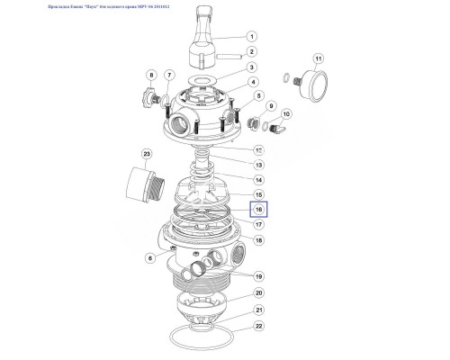 Прокладка Aquaviva "Паук" для 6ти ходового крана MPV-06 2011012 для бассейна