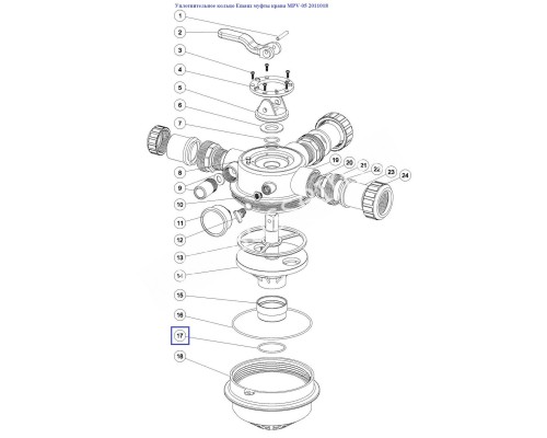 Уплотнительное кольцо AquaViva муфты крана MPV-05 2011018