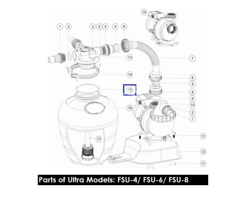 Резиновая прокладка 02010045 под 4-поз кран для фильтра Aquaviva FSU для бассейна