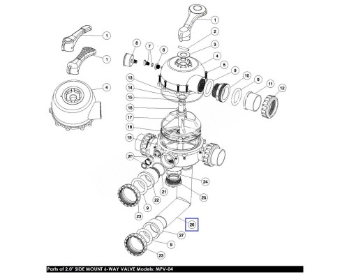 Труба вентиля Aquaviva (01013118) 2.0" Г-образная, 183 мм