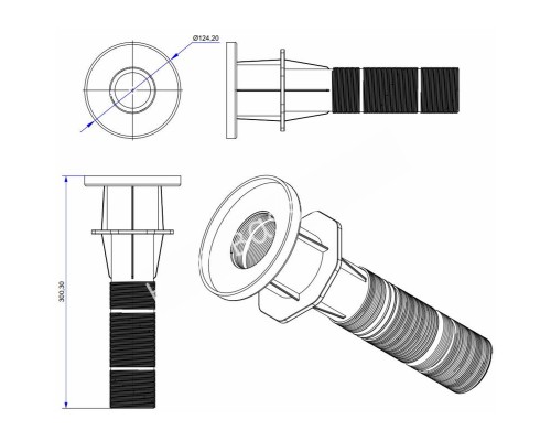 Проход в бетон под плитку/бетон Aquaviva EM2841