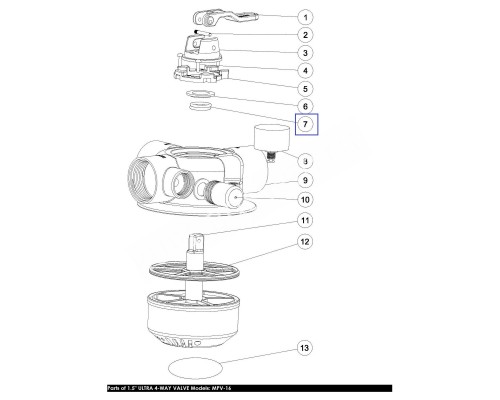 Уплотнительное кольцо AquaViva для ротора крана MPV16 2011095