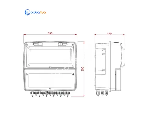 Станция контроля качества воды AquaViva PH-RX-Free CL-температура
