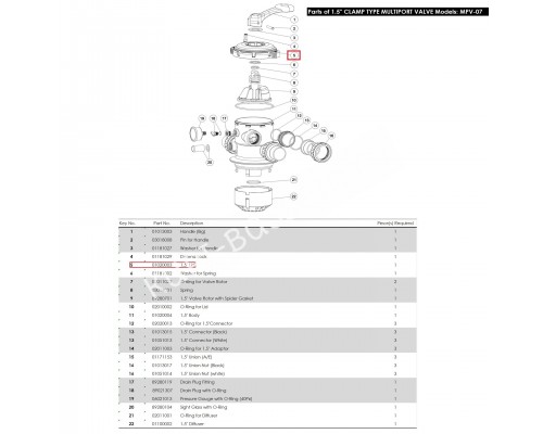 Крышка крана Aquaviva MPV-07 1.5" (1020003)