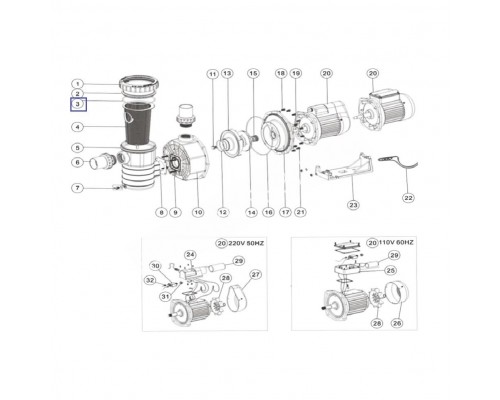Резиновая прокладка под крышку AquaViva SB для бассейна (02011085/02010248)