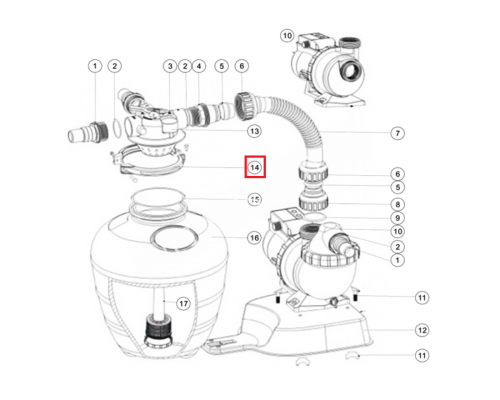 Хомут крепления (89033602) для фильтров Aquaviva серии FSU