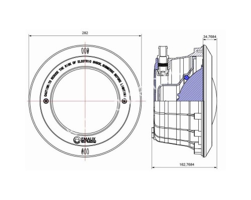 Корпус прожектора Aquaviva PAR56 NP300-P, латунные вставки Корпус прожектора Aquaviva PAR56 NP300-P, латунные вставки