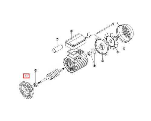Передний фланец электродвигателя насоса TR/TT (MEC 63) Kripsol/Fiberpool