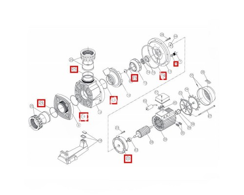 Резиновые прокладки Hayward KAN RPUM3116.09R (полный комплект) \RBH0017.01R Резиновые прокладки Hayward KAN RPUM3116.09R (полный комплект) \RBH0017.01R