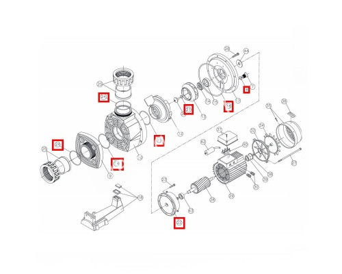 Резиновые прокладки Hayward KAN RPUM3116.09R (полный комплект) \RBH0017.01R