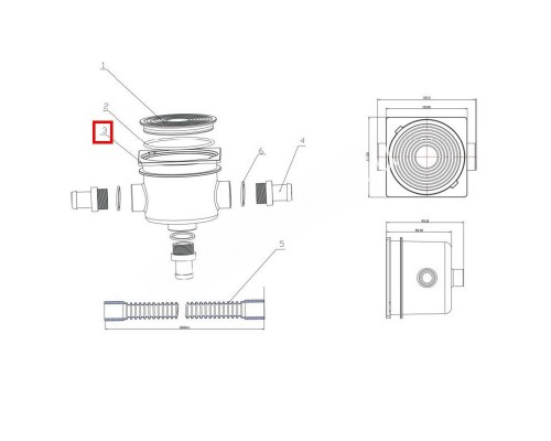 Корпус дозовой коробки Aquaviva EM2823