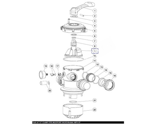 Ротор клапана Aquaviva 2.0" MPV-08