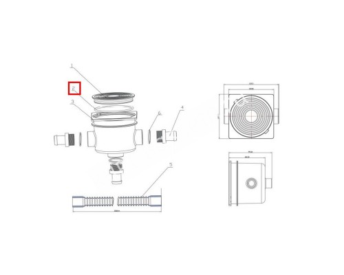 Уплотнительное кольцо для крышки дозовой коробки Aquaviva EM2823