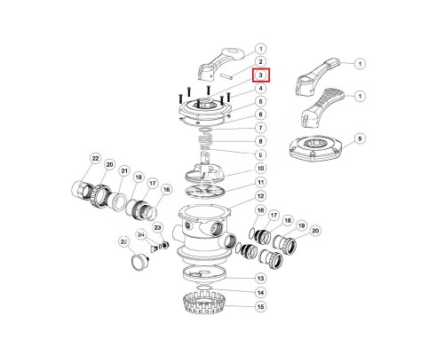 Шайба для ручки клапана Aquaviva 1.5" Top MPV-01 и 2" - MPV-04