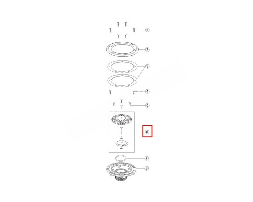 Решетка донной форсунки Aquaviva EM2863 Решетка донной форсунки Aquaviva EM2863