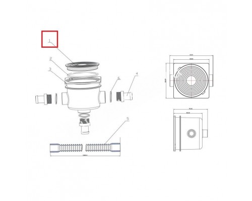Крышка дозовой коробки Aquaviva EM2823 (1014086\01051145)