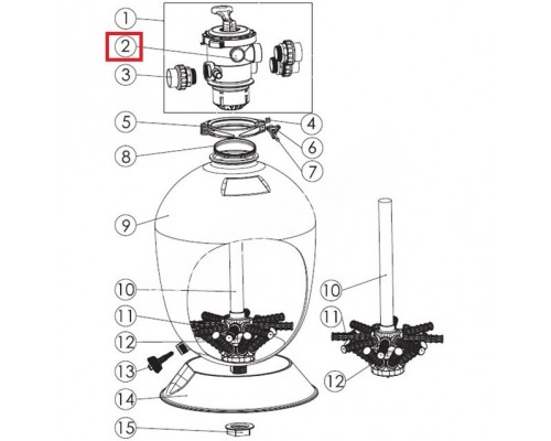 Фитинг манометра Aquaviva крана серии MPV (89280120)