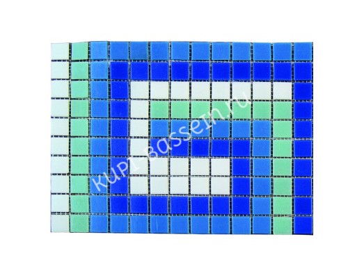 Фриз ЗигЗаг из стеклянной мозаики Aquaviva U-41 Фриз ЗигЗаг из стеклянной мозаики Aquaviva U-41