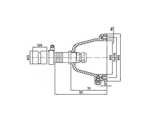 Пневмокнопка Fitstar 7010120 с закладной, бетон