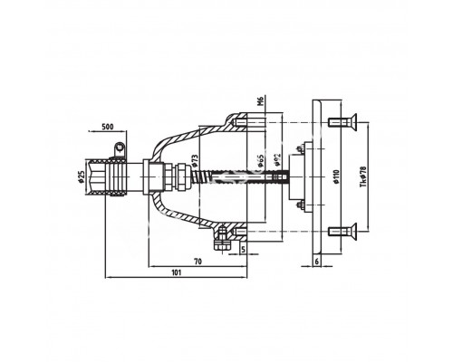 Пневмокнопка Fitstar 7010120 с закладной, бетон