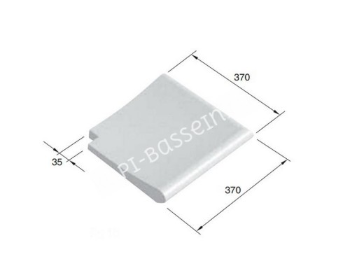 Внешний прямой угловой копинговый камень Carobbio Expo, 370x370 мм (песочный)