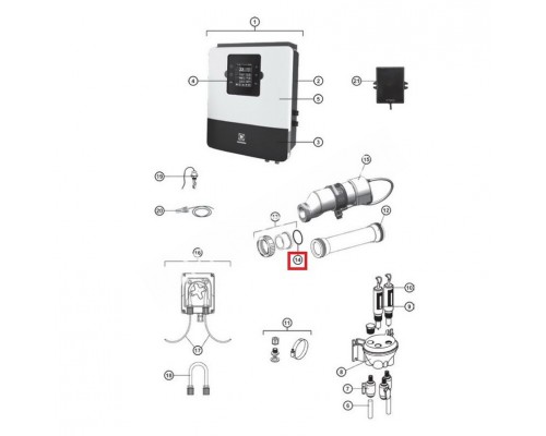 Уплотнительное кольцо для ячейки хлоратора Hayward (GLX-UN-ORINGE)